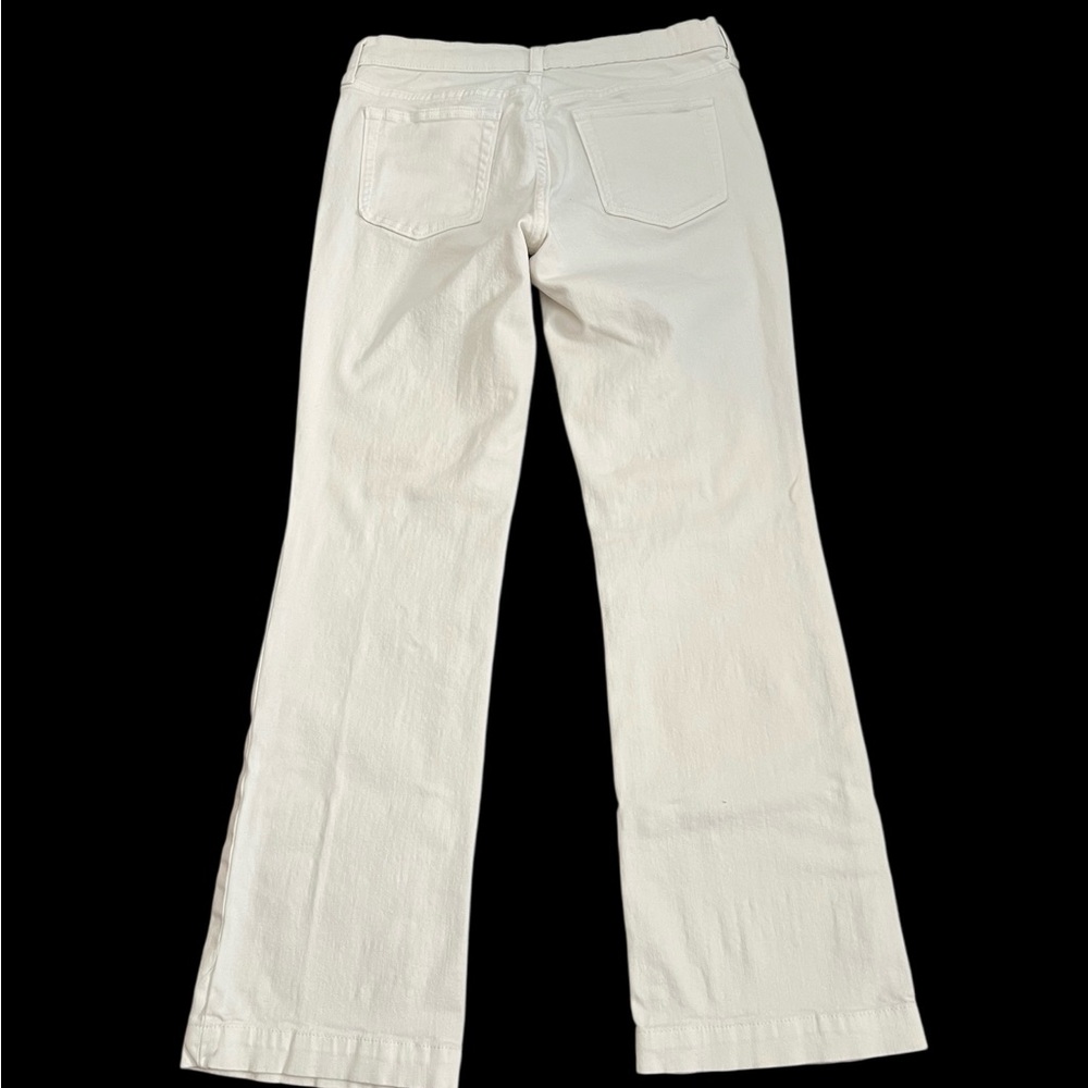 Gap Long & Lean Optic White Flared Denim Mid Rise (8.5”) Jeans Size 6/28. - Picture 6 of 14